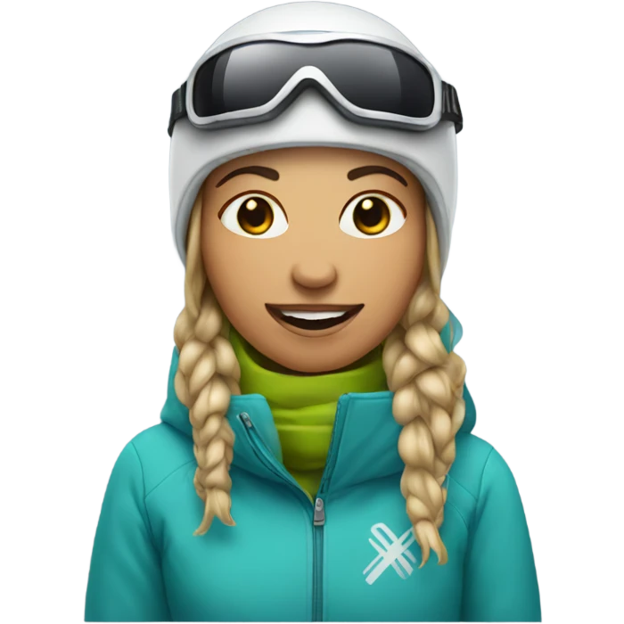 Woman snowboarder emoji