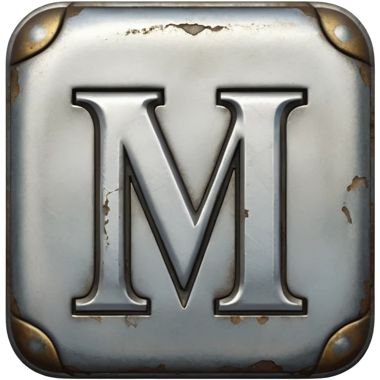 m 실버 이니셜 더 엔틱하게 emoji