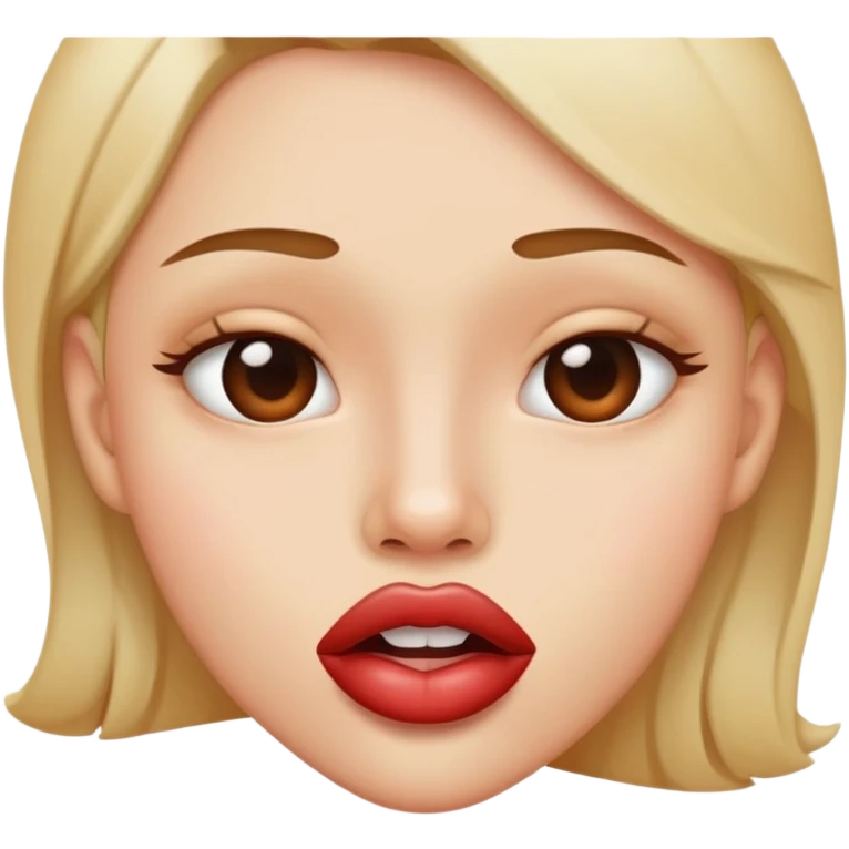 Sexy lip bite emoji