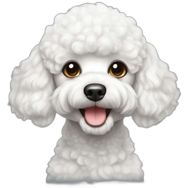 White toy poodle emoji