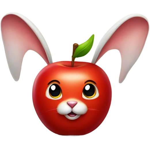 Apple and rabbit emoji