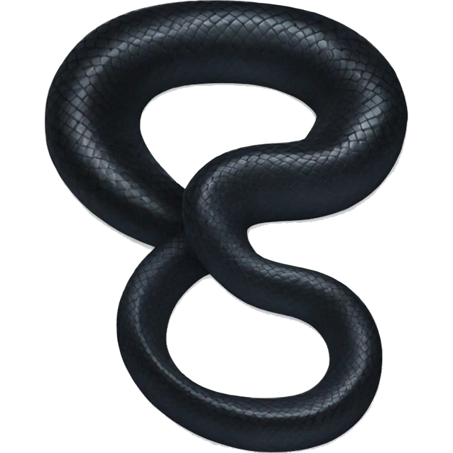 Fat Black snake emoji