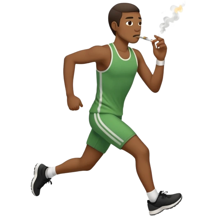 Smoking weed while running  emoji
