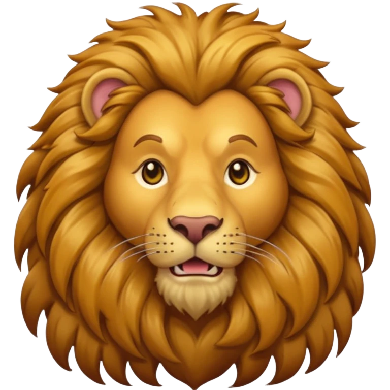 Cowardly Lion from Oz with golden brown fur emoji