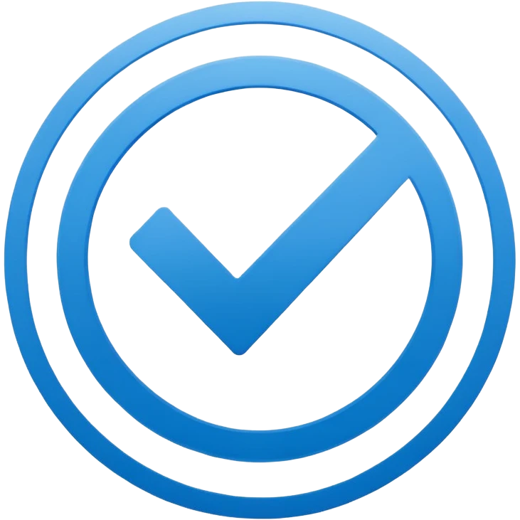 A check mark in a blue circle emoji