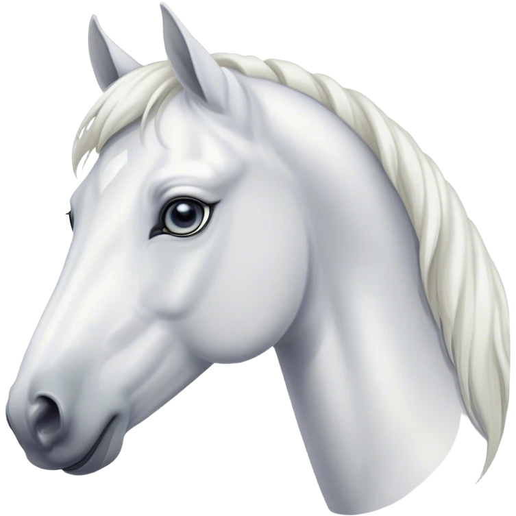 beautiful white horse closeup portrait emoji