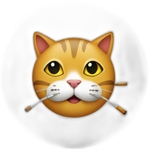 A  cat inside no smoking cercle emoji