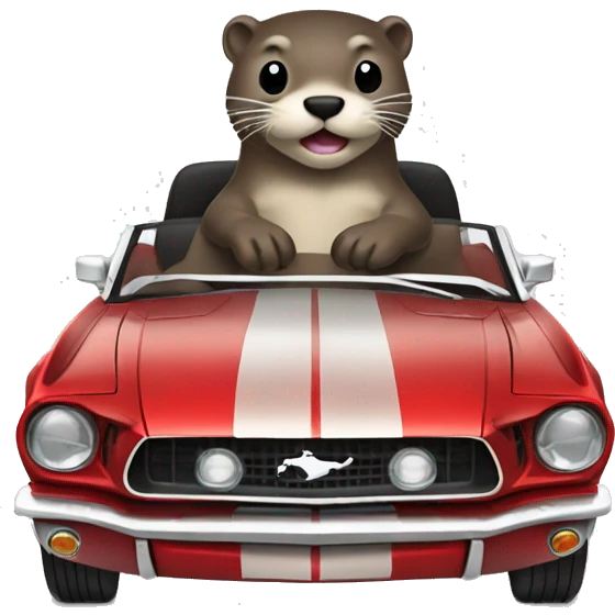 otter in a mustang car emoji
