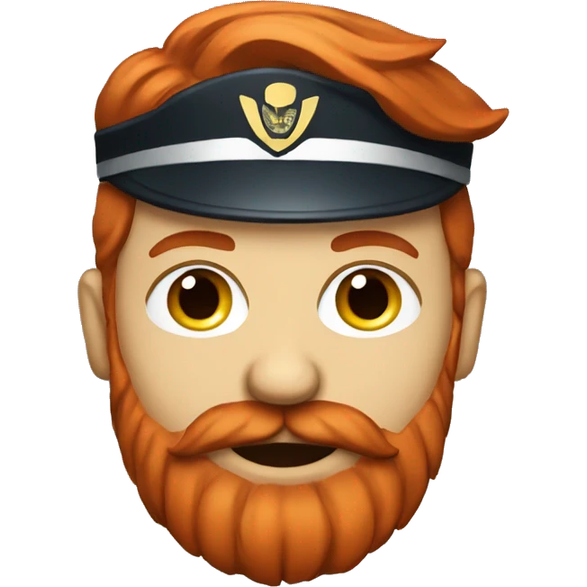 Red haired airplane pilot with red beard  emoji