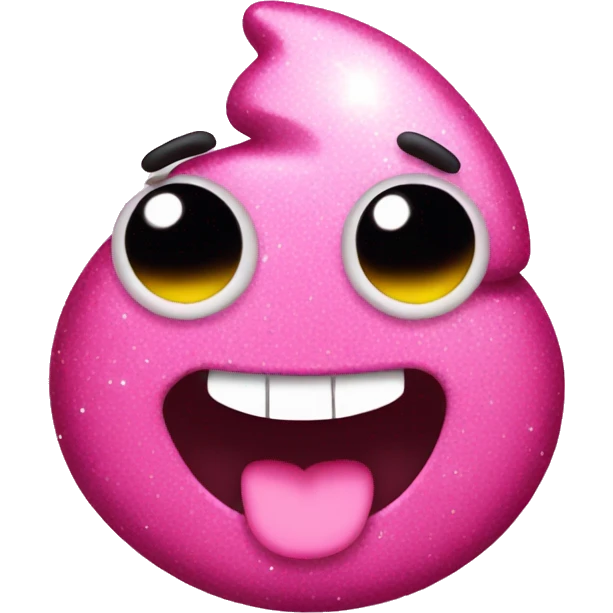 Pink sparkling poop emoji emoji