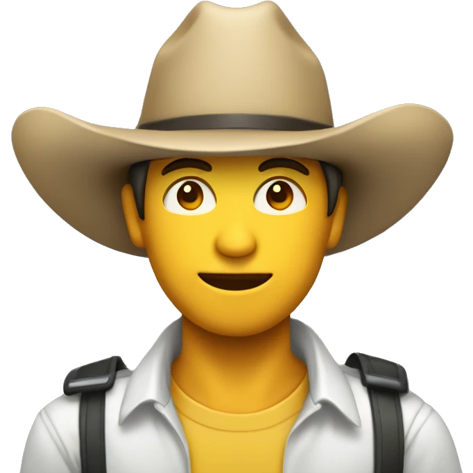 Agrónomo con sombrero joven cerrando un ojito  emoji