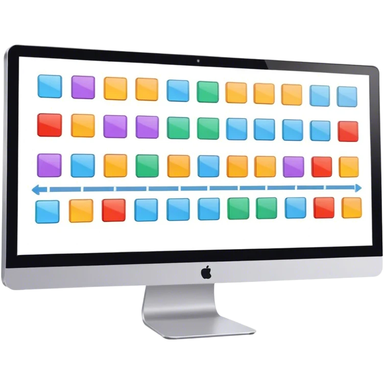 Animation and motion design. A computer screen with an animation timeline, moving frames. Сartoon or animated scene on the screen. No emojis or smiley faces. Transparent background. emoji