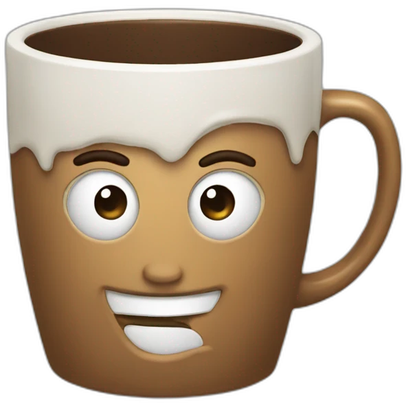 a mug full of coffee mugs emoji