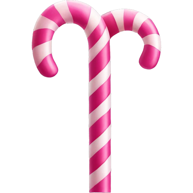 Pink candy cane emoji