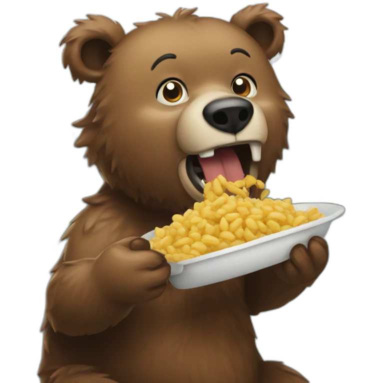Tyros eating bear emoji