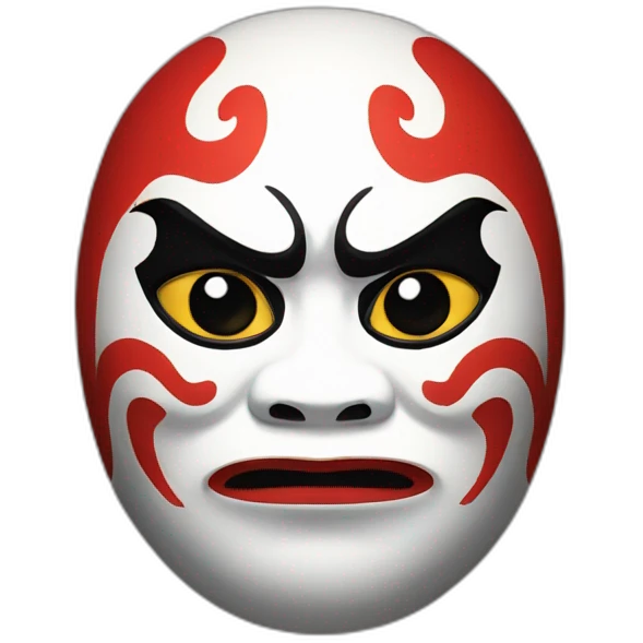 paint KABUKI art daruma  emoji