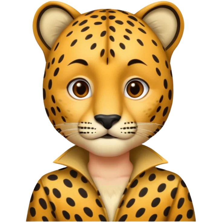 man fair in cheetah costume  emoji