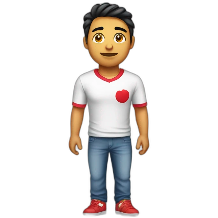 Chico con camiseta de Perú emoji