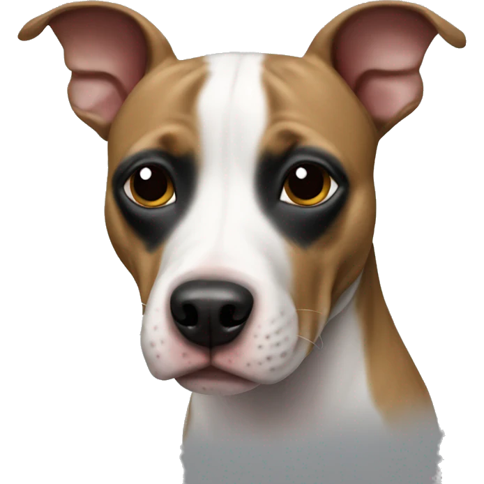Pitbull rat terrier black face emoji