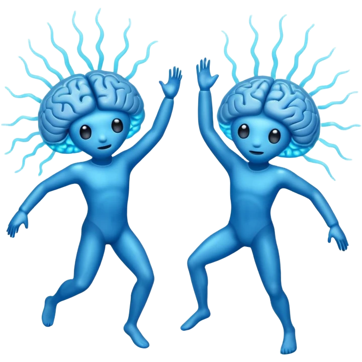 Last two brain cells dancing emoji