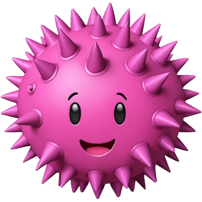 Spiky Stress Ball pink emoji