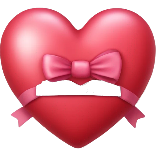 Heart with bow emoji