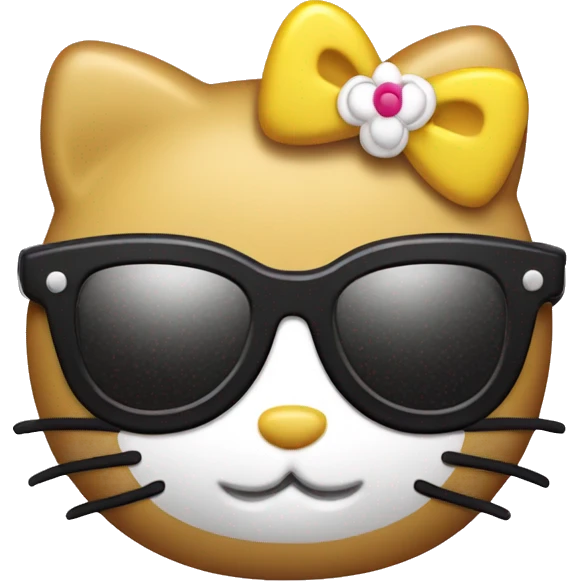 Hello Kitty with sunglasses  emoji