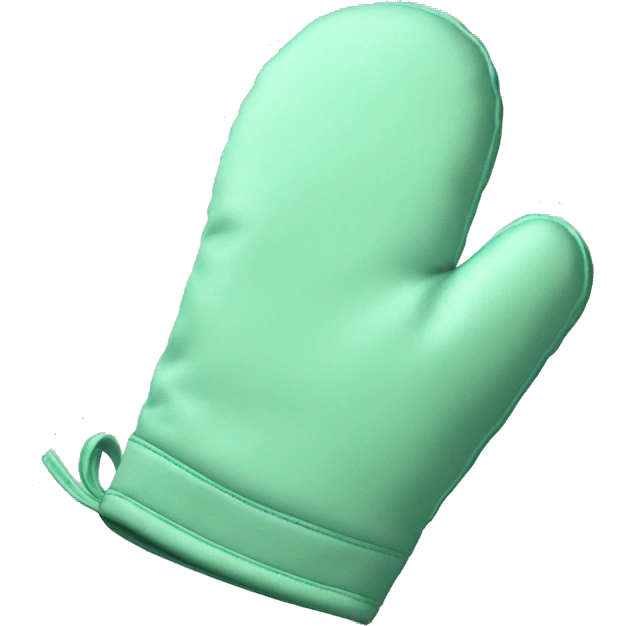 Realistic mint green oven mitt emoji