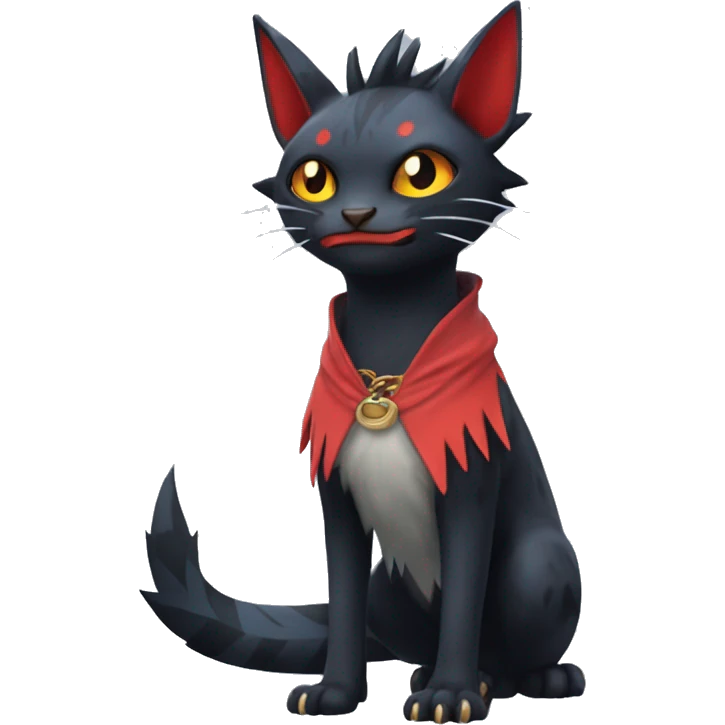  Kawaii Edgy Cool Beautiful Nargacuga-Litten full body emoji