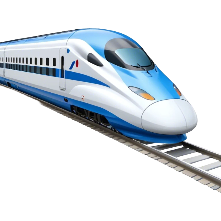 High-Speed Train (Shinkansen) - JR East (Model Year: 2021) (Iconic colour: White with blue) emoji