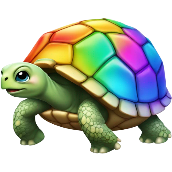 Rainbow unicorn turtle emoji