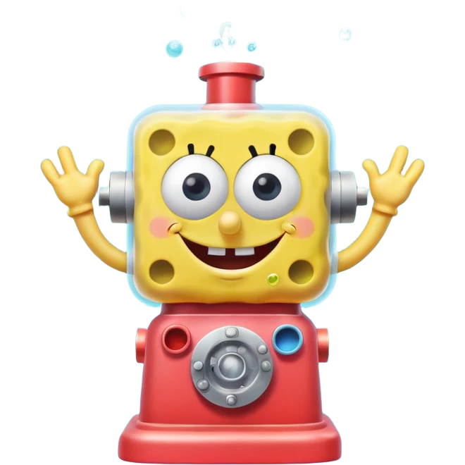 süngerbubble machine object icon, small bubble blower device, bubbles floating out, colorful toy-like design, 3D cartoon, mobile game icon style, centered, clean background, no text, no watermark
 emoji