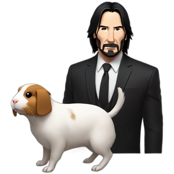john wick with guinea pig emoji