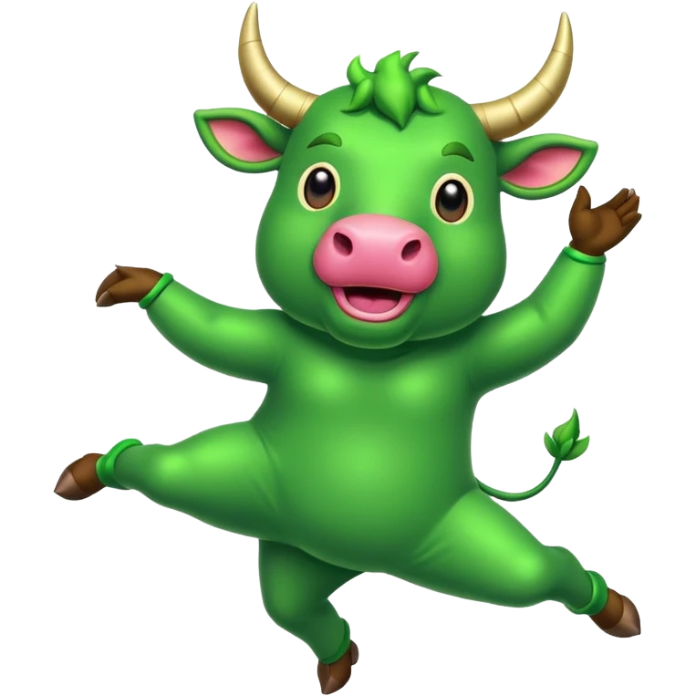 GREEN Bull Dance  emoji emoji