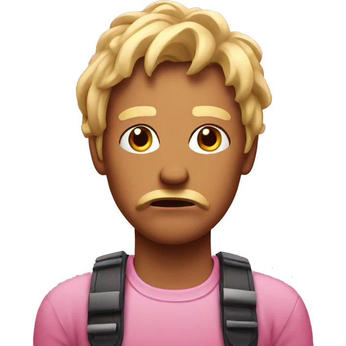 Irritated emoji with pink background emoji