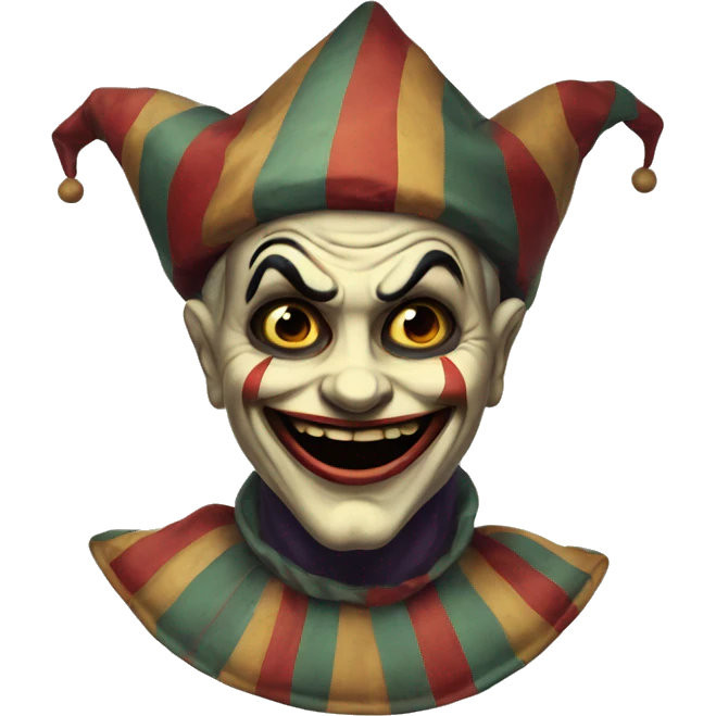 vintage scary jester  emoji