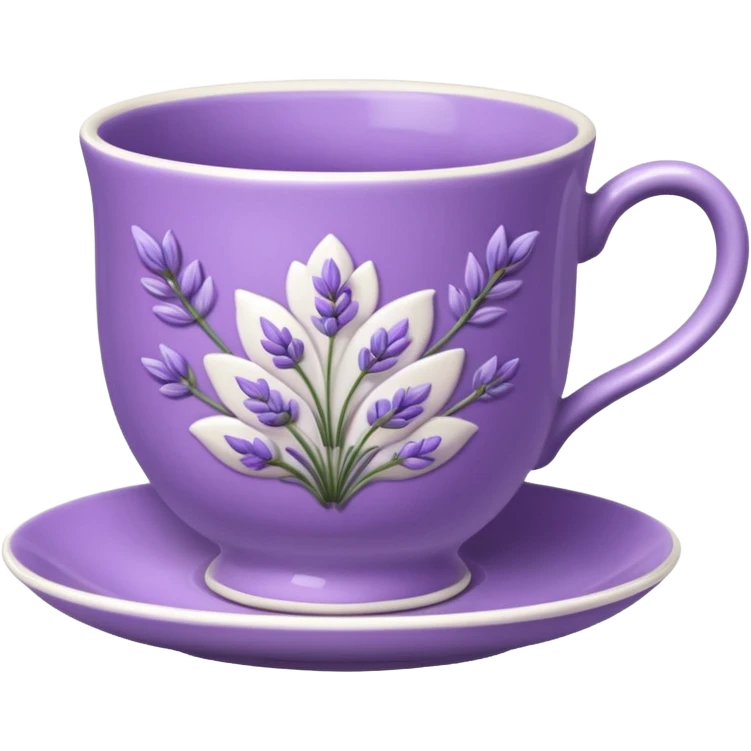 Lavender tea cup emoji