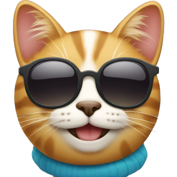 cat smiling with sunglasses emoji