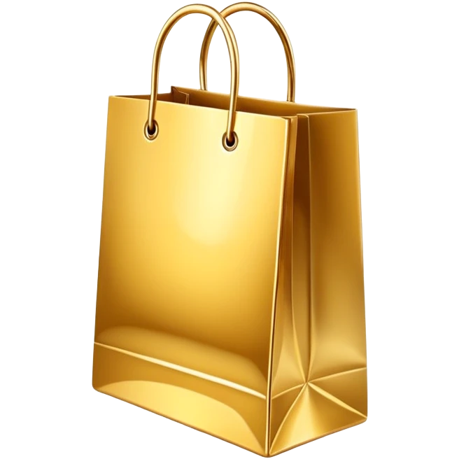 Gold shopping bag emoji