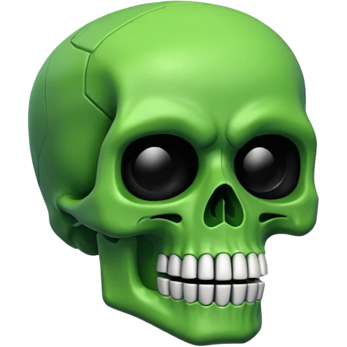 green skull emoji but intentionally low quality emoji