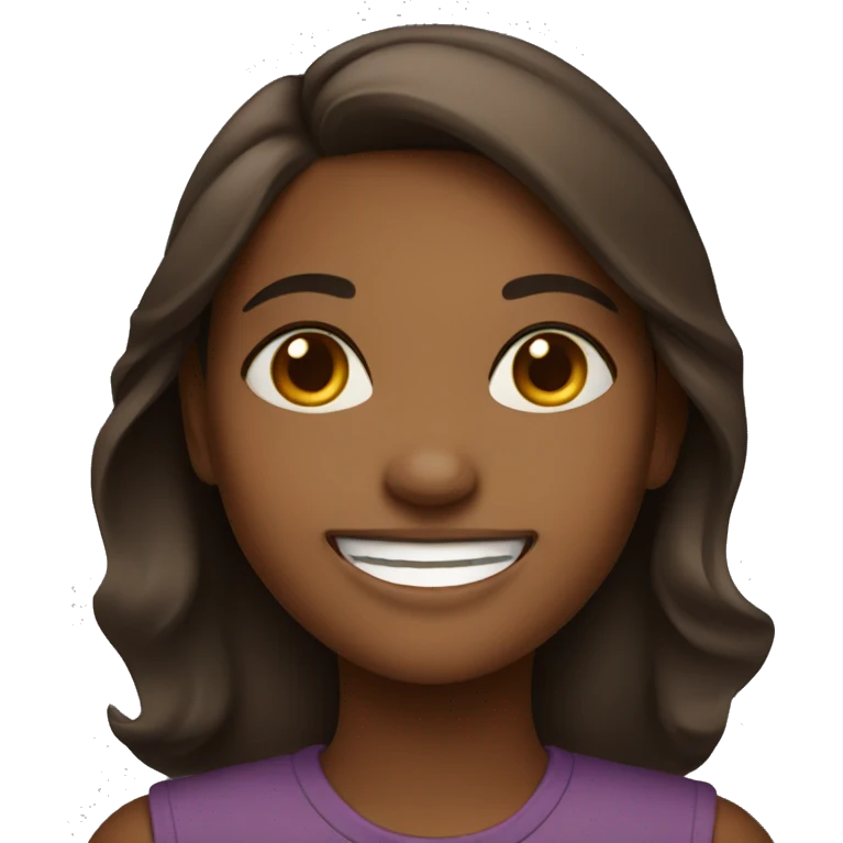 smiling brown girl  emoji