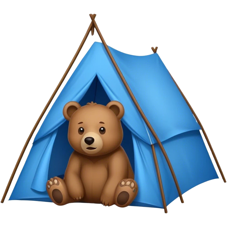 bear behind a tent emoji