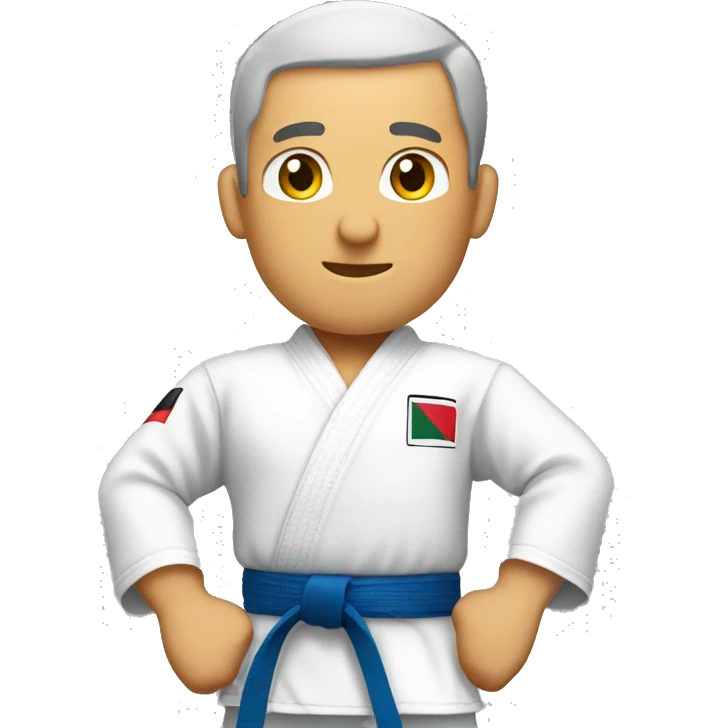 Un señor con una camisa de karate  emoji
