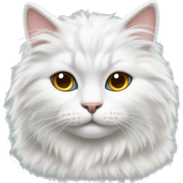 fluffy white comfy cat emoji
