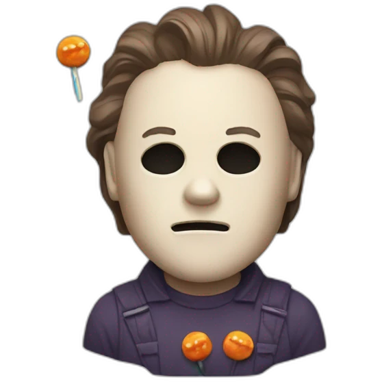 michael myers with candies emoji