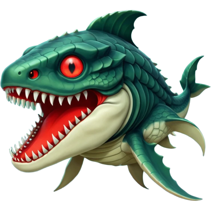 Leviathan – Massive scaled beast with glowing eyes. emoji
