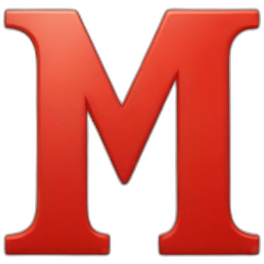 M logo letter red color emoji