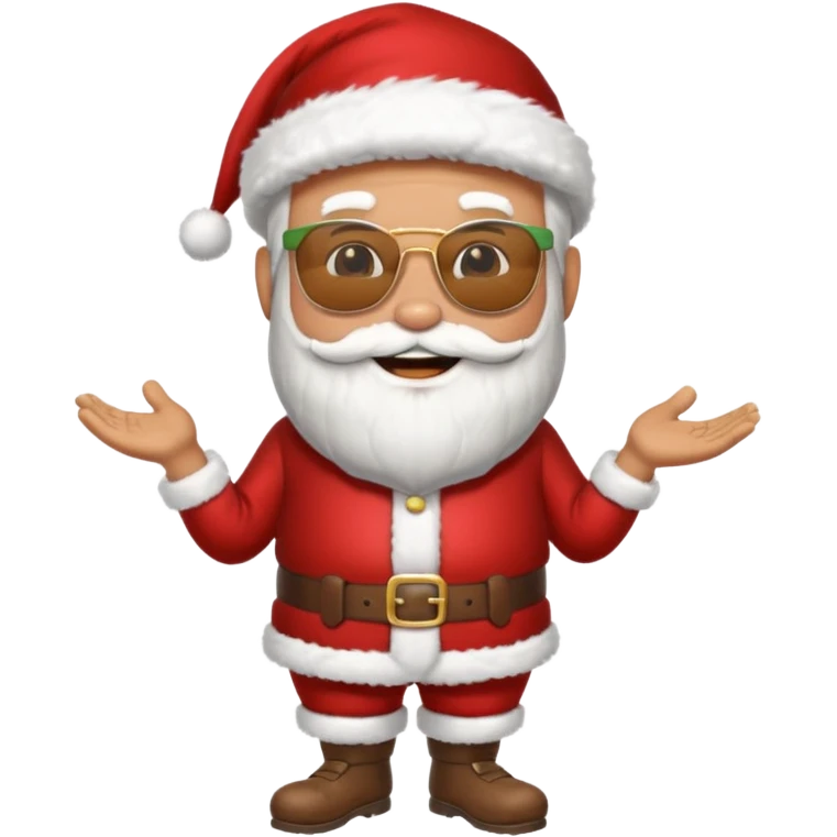 santa klaus with summer clothes emoji