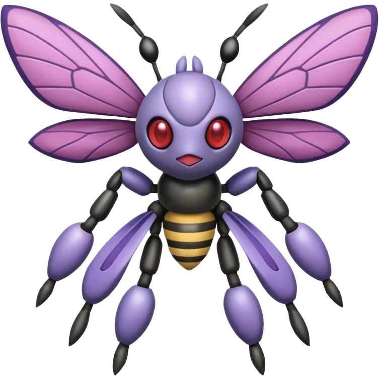 Vikavolt-Beedrill-Venonat-Genesect-Pokémon, full body emoji