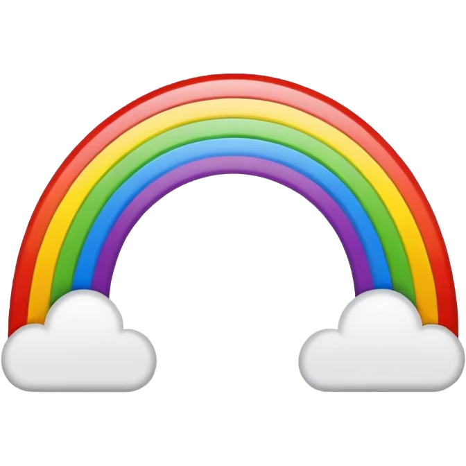 Rainbow in black and white emoji